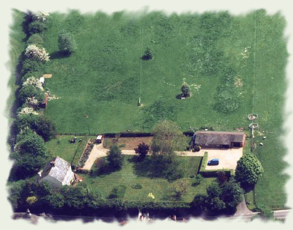 Church Farm House and the Chalet from the air